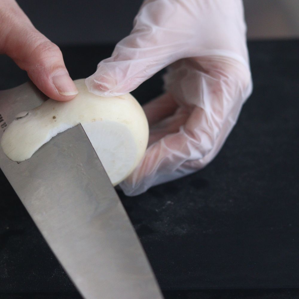 千枚漬けのスモークサーモンサンド
