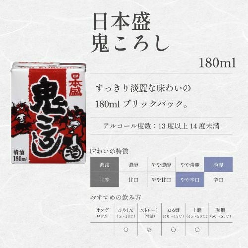 鬼ころし180ml 【10本入】｜ SAKARI online（日本盛）
